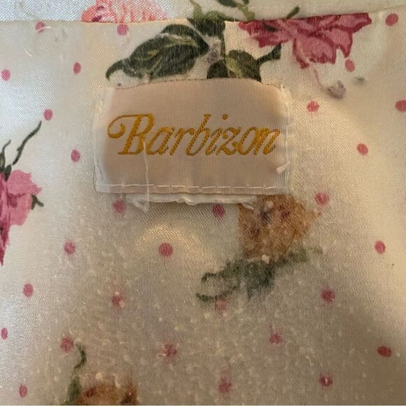 Barbizon 2 Piece Pajama Set Vintage Floral Roses - Picture 9 of 9